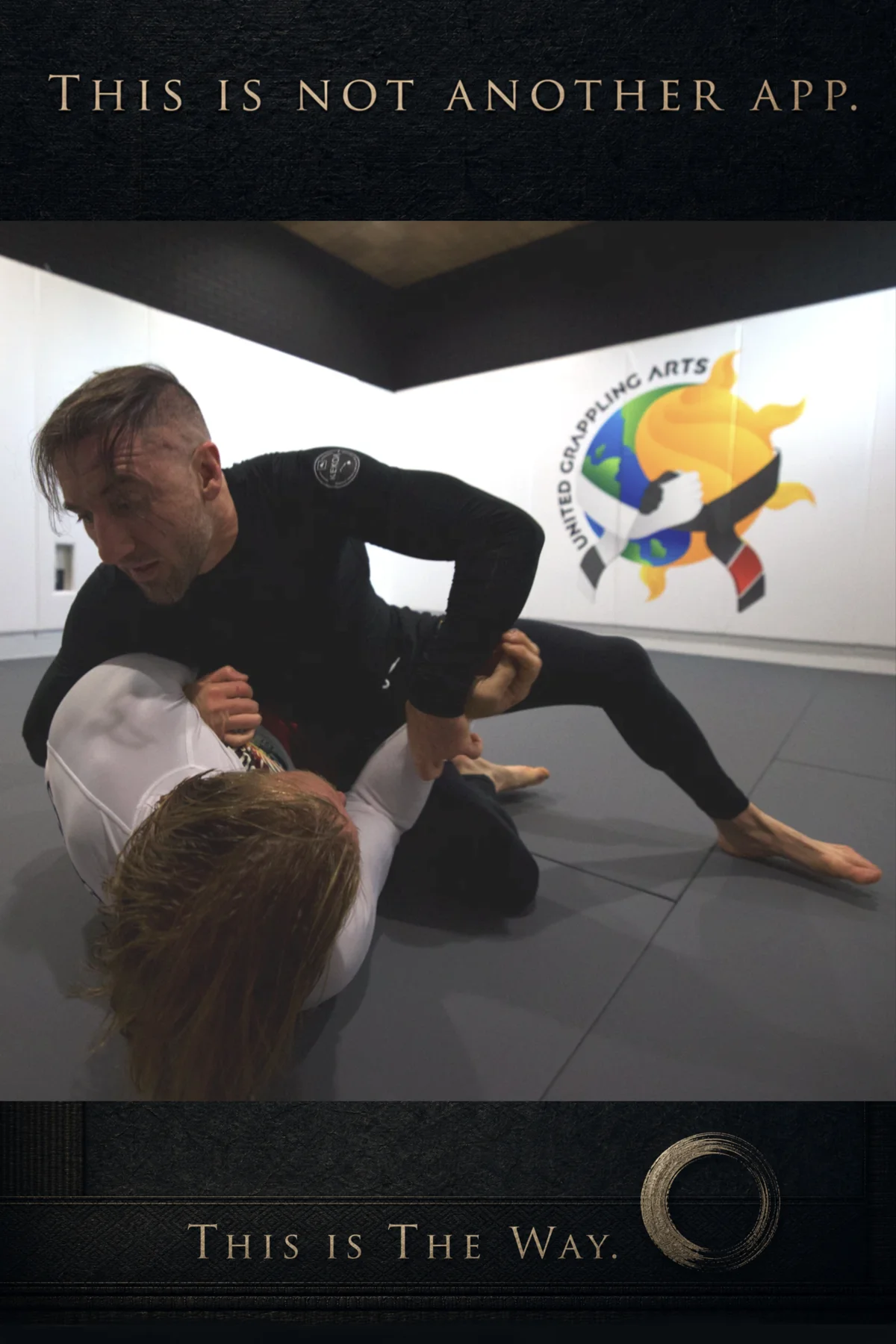 Practitioners training on the mat